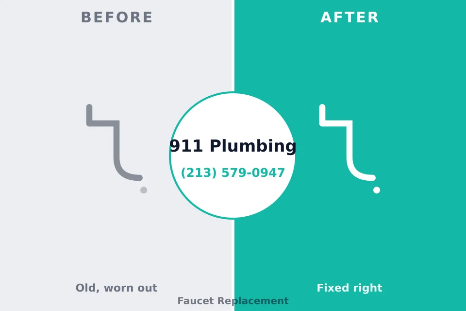 Before and after: plumbing repair Yoe, PA